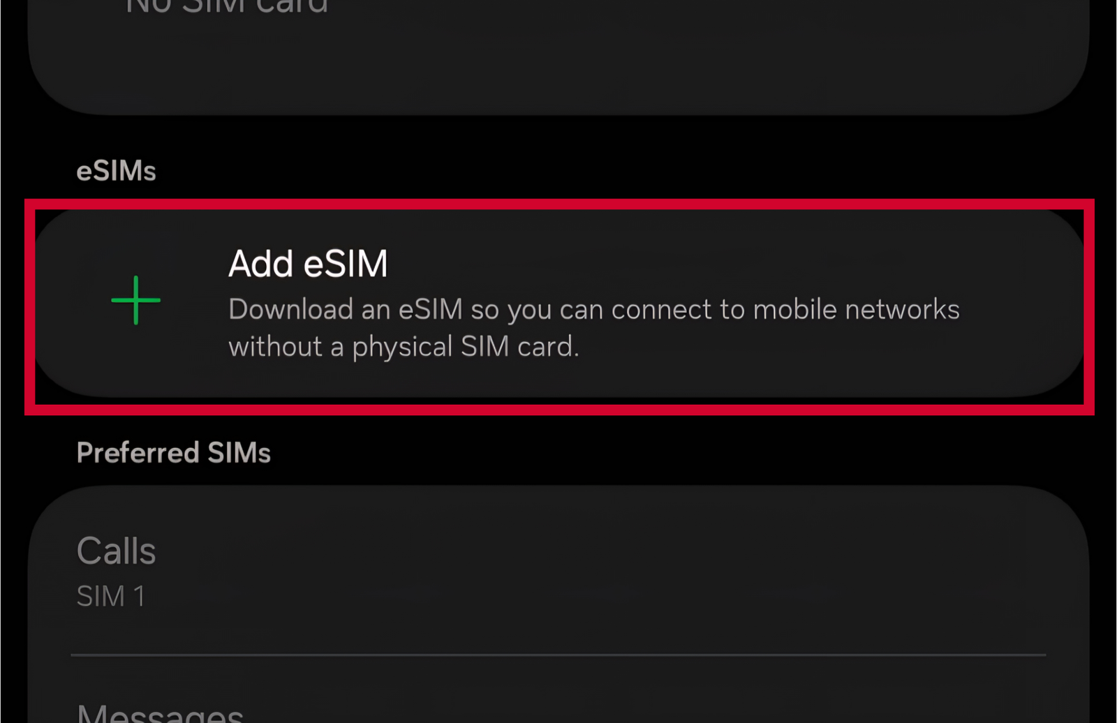 Android Add eSIM